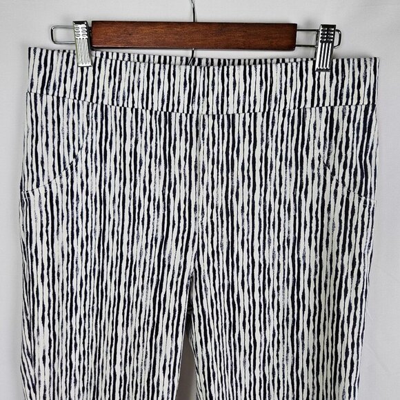 Joseph Ribkoff Black & White Striped Stretch Pullon Pants Size 10 - Picture 11 of 14